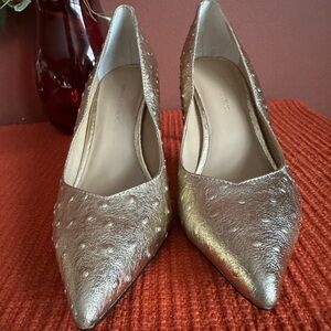Banana Republic Metallic Gold Pointed Heels